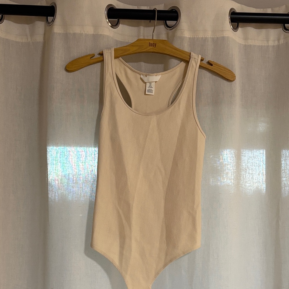 Cream Sleeveless Bodysuit